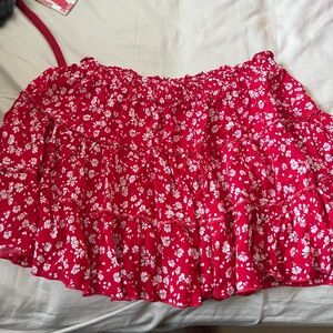 Red skirt